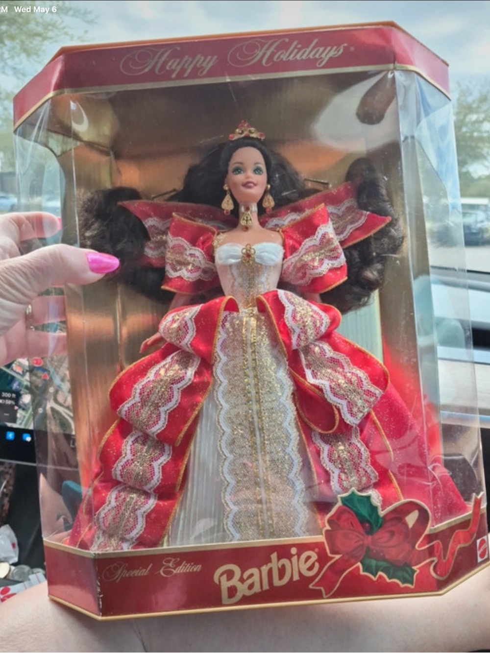 1997 Special Edition Holiday Barbie.  Gold Background.  Still In Original Box.